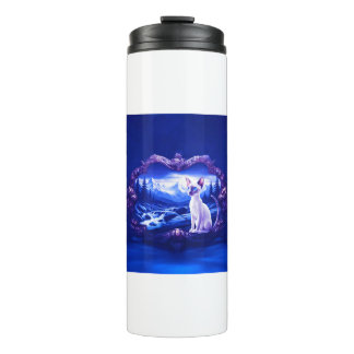 Siamkatze in Landschaftlichem Rahmen Thermosbecher