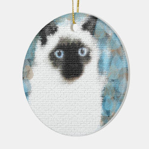 Siamkatze Keramik Ornament