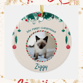 Siamkatze Keramik Ornament