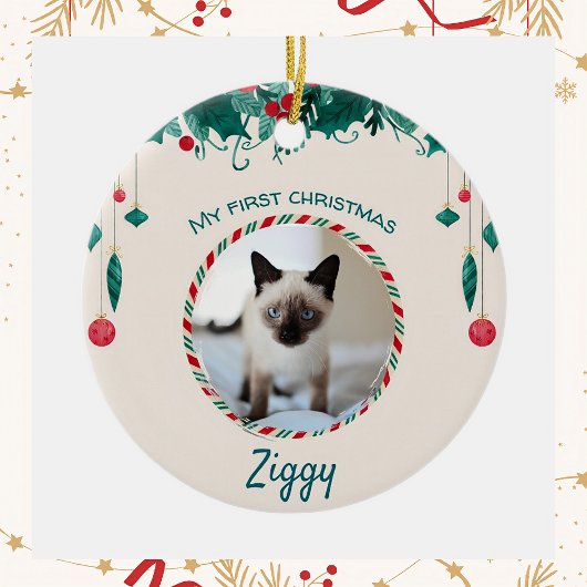 Siamkatze Keramik Ornament