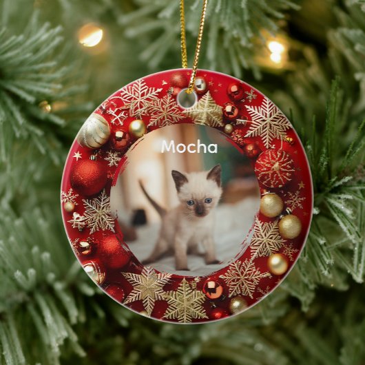 Siamkatze Keramik Ornament