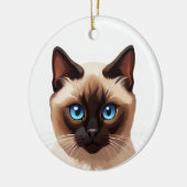 Siamkatze Keramik Ornament (Links)