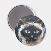 Siamkatze Magnet (Vorderseite/Rückseite)