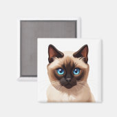 Siamkatze Magnet (Vorderseite/Rückseite)