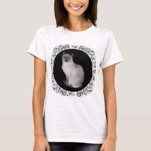 Siamkatze mit blauen Augen T-Shirt
