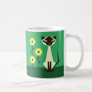Siamkatze mit Blume Kaffeetasse