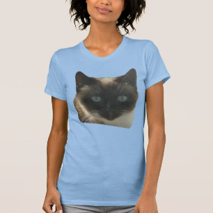 Siamkatze mit leuchtend blauen Augen T-Shirt