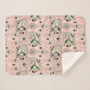 Siamkatze Mitte Jahrhundert Abstrakt Sherpadecke