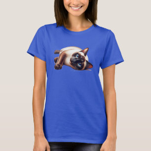 Siamkatze, Niedlich blaue Mit Augen Feline T-Shirt