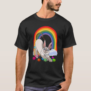 Siamkatze Ostereier Hase Kaninchen T-Shirt