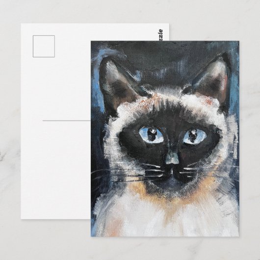 Siamkatze Postkarte (Vorne/Hinten)