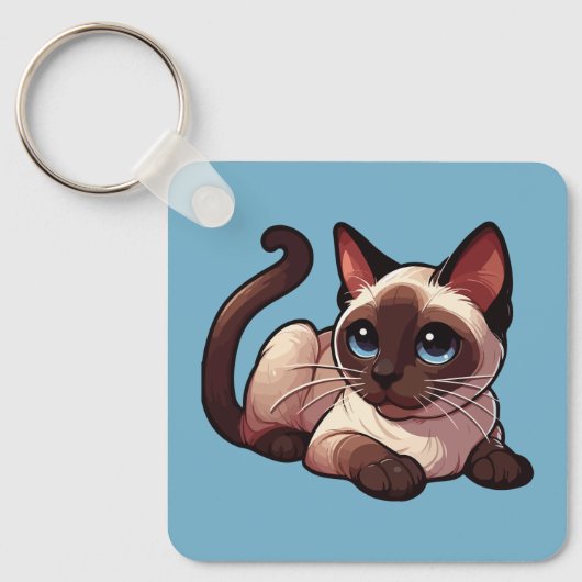 Siamkatze Schlüsselanhänger (Vorderseite)