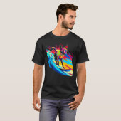 Siamkatze surft T-Shirt (Vorne ganz)