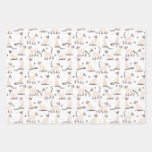 Siamkatze und Paws Aquamarin Lila Geschenkpapier Set (Vorderseite 3)