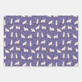 Siamkatze und Paws Aquamarin Lila Geschenkpapier Set (Vorderseite 2)