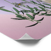 Siamkatze und Schmetterling Personalisiert Poster (Ecke)