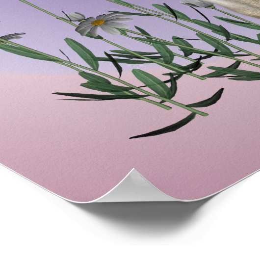 Siamkatze und Schmetterling Personalisiert Poster (Ecke)