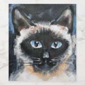 Siamkatze Weinetikett (Einzelnes Label)