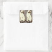 Siamkatzen-Aufkleber Quadratischer Aufkleber (Tasche)