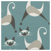 Siamkatzen im Spiel Stoff (Nahaufnahme)