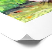 Siamkatzen mit Raupe und Sonnenblumen Poster (Ecke)