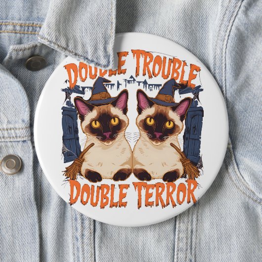 Siamkatzen und kreischende Türen Button (Beispiel)