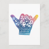 Siargao Insel Surfen Shaka Hand Postkarte (Vorderseite)