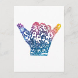 Siargao Insel Surfen Shaka Hand Postkarte