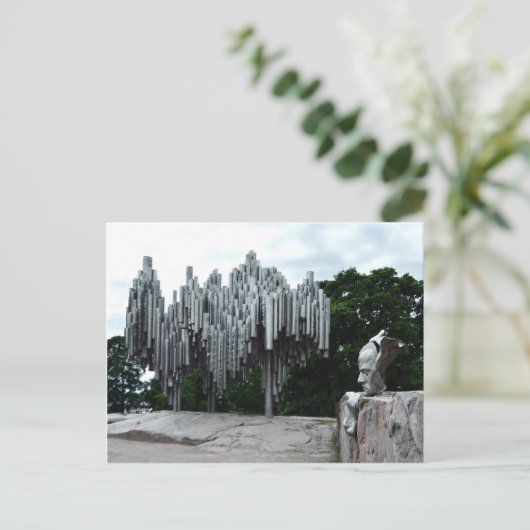 Sibelius Monument, Helsinki Finnland Postkarte (Stehend Vorderseite)