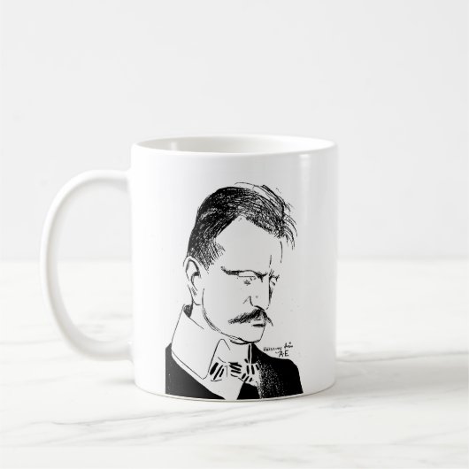 Sibelius: Zeichnung von Albert Engström (1904) Kaffeetasse (Links)
