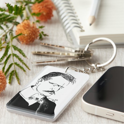 Sibelius: Zeichnung von Albert Engström (1904) Key Schlüsselanhänger (Vorderseite rechts)