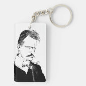 Sibelius: Zeichnung von Albert Engström (1904) Key Schlüsselanhänger (Rückseite)