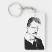 Sibelius: Zeichnung von Albert Engström (1904) Key Schlüsselanhänger (Vorderseite)