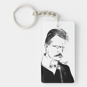 Sibelius: Zeichnung von Albert Engström (1904) Key Schlüsselanhänger
