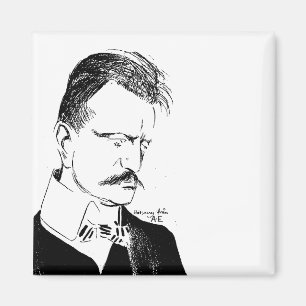 Sibelius: Zeichnung von Albert Engström (1904) Magnet