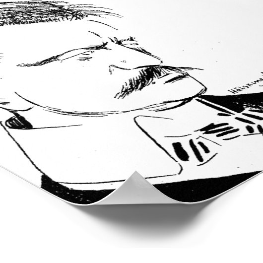 Sibelius: Zeichnung von Albert Engström (1904) Poster (Ecke)