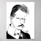 Sibelius: Zeichnung von Albert Engström (1904) Poster (Vorne)