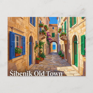 Šibenik Altstadt Gasse Kroatien Postkarte