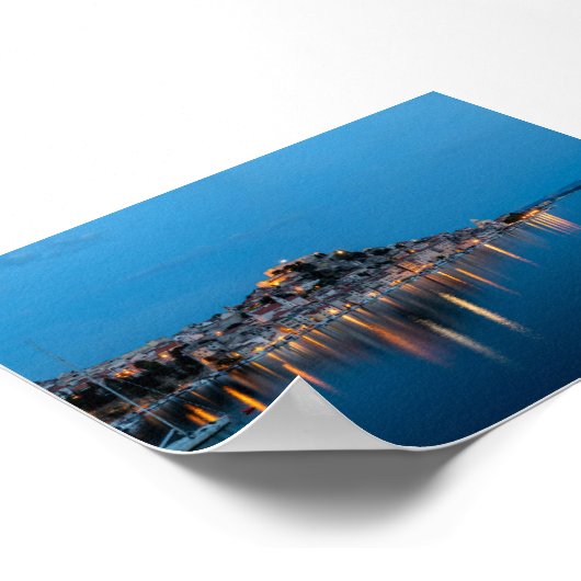 Sibenik at blue hour poster (Ecke)