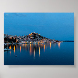 Sibenik at blue hour poster
