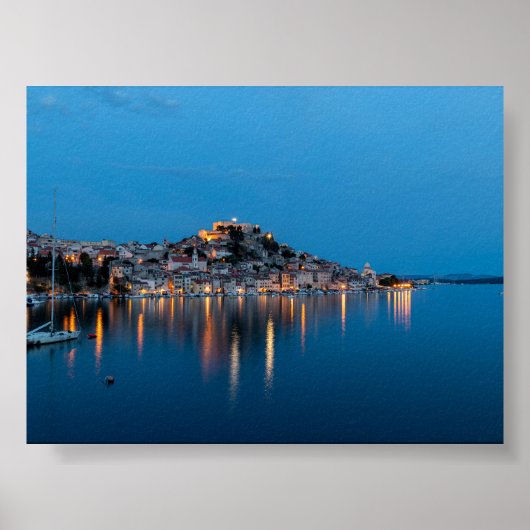 Sibenik at blue hour poster (Vorne)