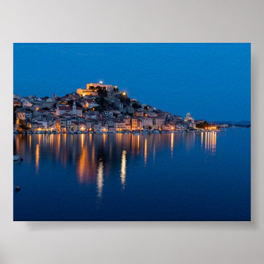Sibenik at blue hour poster (Vorne)
