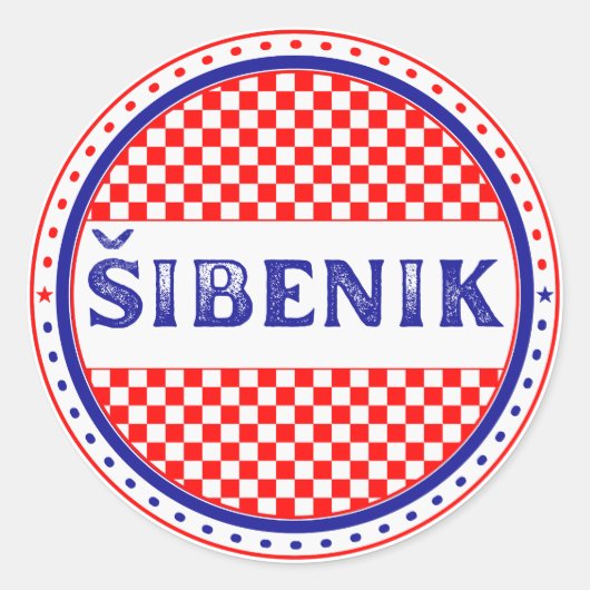 Šibenik City Pride Emblem – Croatian Identity Runder Aufkleber (Vorderseite)