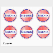Šibenik City Pride Emblem – Croatian Identity Runder Aufkleber (Blatt)