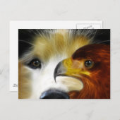 Siberia Husky Mighty Eagle Postkarte (Vorne/Hinten)