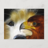 Siberia Husky Mighty Eagle Postkarte (Vorderseite)