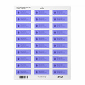 Siberian Blue Iris Address Label (Vorne)