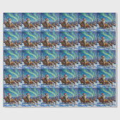 Siberian Cat Christmas Taiga Sleigh Ride Geschenkpapier (Flach)