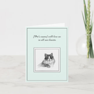 Siberian Cat Sympathy Card Karte