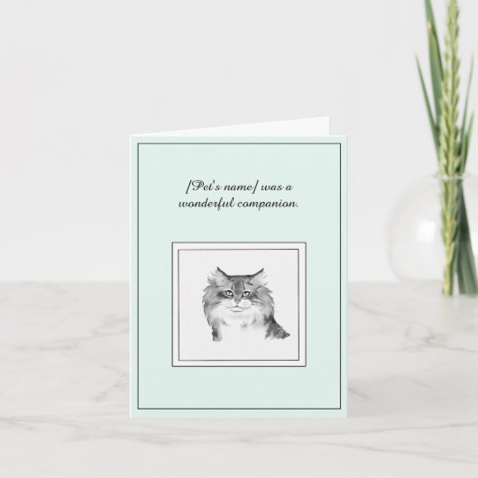 Siberian Cat Sympathy Card Karte (Vorderseite)
